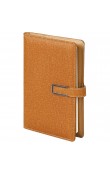 Promosyon kılıflı defter metal tokalı taba termo deri logo baskılı 13x21 cm çizgili defter